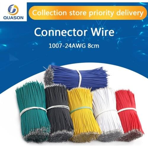 100Pcs/lot 24AWG 8cm Tin-Plated Breadboard PCB Solder Cable Fly Jumper Wire Tin Conductor Wires 1007-24AWG Connector Wire