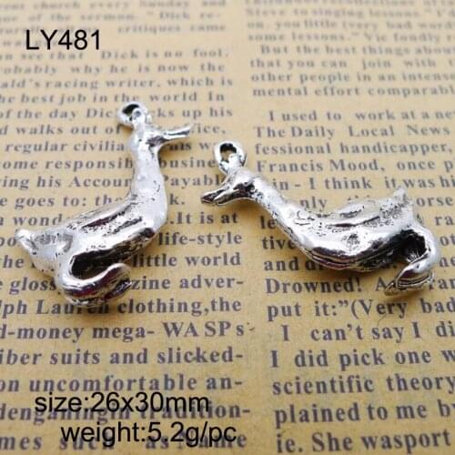 25pcs/lot 26*30mm Antique Silver Plated Zinc Alloy Charms Lovely Duck Pendants For DIY Choker Jewelry Making Findings