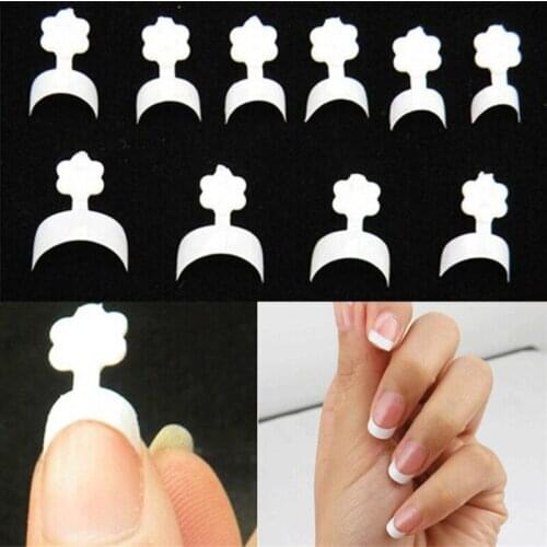 500pcs Nail Art Fake Nail Patch French Crescent Edge Small White Edge Short Style Nail Art Decoration Tool