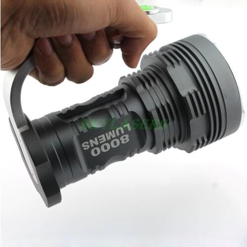 6T6 30W 8000 Lumens 6 * XM-L T6 5-Modes Aviation Aluminum Alloy Flashlight Torch with Handle New Version Free Shipping