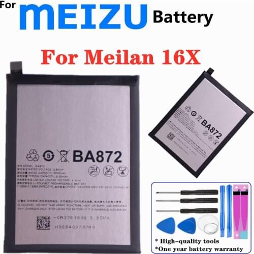 BA872 Battery For Meizu Meilan 16X M1872 M872H M872Q Smartphone Battery 3060mAh High Quality Rechargeable Batteries + Tools