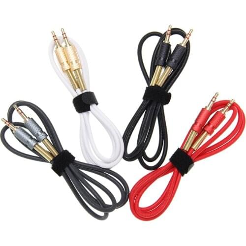Male to male 3.5mm audio aux cable 1m 35 jack to 3 . 5 mm jack Car aux cable for iPhone headphone speaker aux cord MP3/4 300pcs