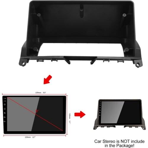 Car Audio 2DIN 9Inch Fascia Frame Adapter for Benz C-CLASS W204 C180 C200 2007-2011 DVD Player Dash Fitting Panel Frame