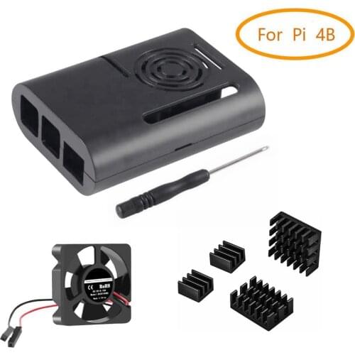 Raspberry Pi 4 Case Raspberry Pi 4b Case with Cooling Fan and Heat Sink Raspberry Pi 4 Heatsinks For Raspberry Pi 4 Model B