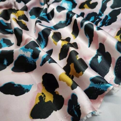 DIY Satin Colorful Dots Fabric Soft Sateen Material DIY Lining Craft Tilda Doll Glossy Polyester Charmeuse