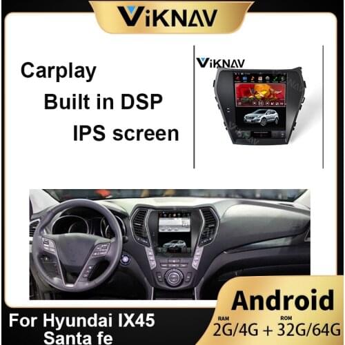For Hyundai IX45/Santa fe 2013-2018 android system car GPS navigation radio multimedia player head unit 10.4 inch
