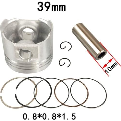 For Suzuki Lets4 V50 Lets4 Lets5 Lets5 Scooter Motorcycle Engine Piston Ring Kit STD +25 +50 Bore Size 39mm ~ 39.5mm Pin 10mm