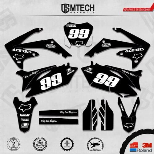 DSMTECH Customized Team Graphics Backgrounds Decals 3M Custom Stickers For 2010-2013 CRF250R 2009-2012 CRF450R 004