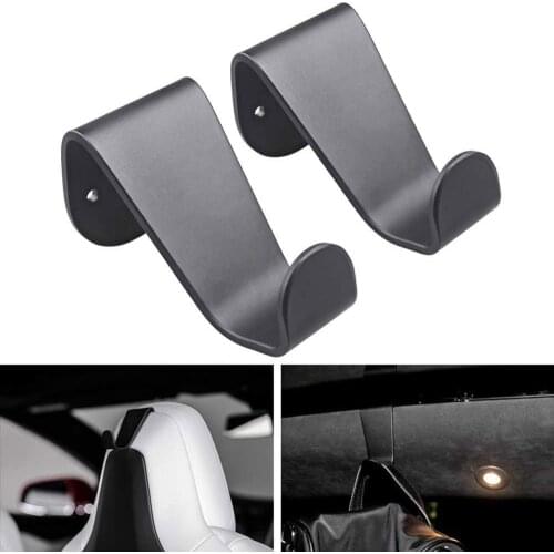 Vehicle Seat Coat Bag Holder Hooks,Seat Headrest Back Hook,Bag Holder Clothes Hangers Designed For Tesla Model S Model X-Set Of2