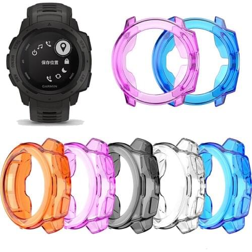 Soft TPU Protective Case For Garmin Instinct Smart Watch Replacement Protection Frame Watch Screen Protector Shell Accessories