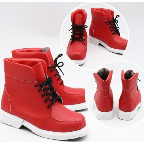 New My Hero Academia Izuku Midoriya Cosplay Shoes My Hero Academia Cosplay Boots Lace-up PU Leather Shoes Euro Size 35-44