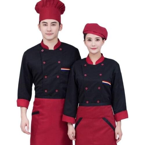Chefs Long Sleeve Back Kitchen Clothes Chef Works Clothes Mens Chef Clothes Restaurant Uniforms Shirts Chef Jackets