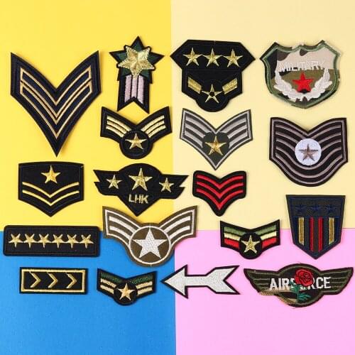 Wholesale Embroidered Military Patch Stripe Tactical Patches for Clothing Backpack Armband stripes Morale Clothes Appliques