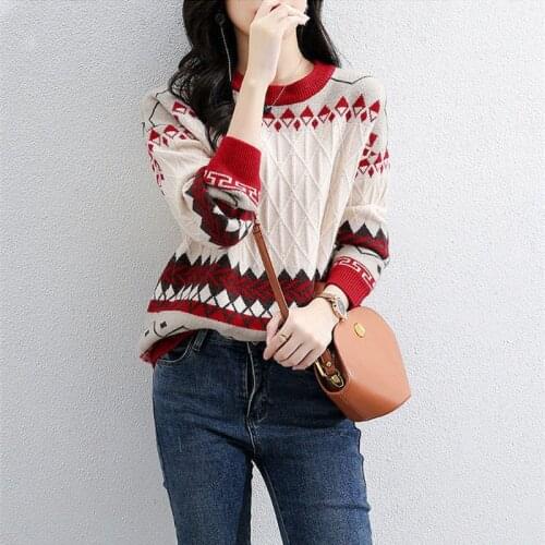 Batwing Sleeve Loose Autumn Women Pullover Sweater Yellow Knit Fashion Female Pull New Arrival Striped Pullovers and Sweaters