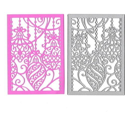 Christmas Frame Slimline Dies Scrapbooking Embossing Folder for Card Making Metal Cutting Dies Craft Mold Photo Alum DIY