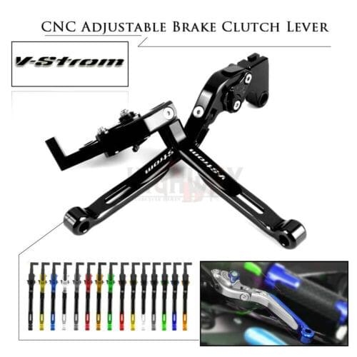 CNC Brake Handle Bar Lever Extendable Folding Adjustable Brake Clutch Levers For Suzuki DL650 DL 650 / V-STROM 2011-2012
