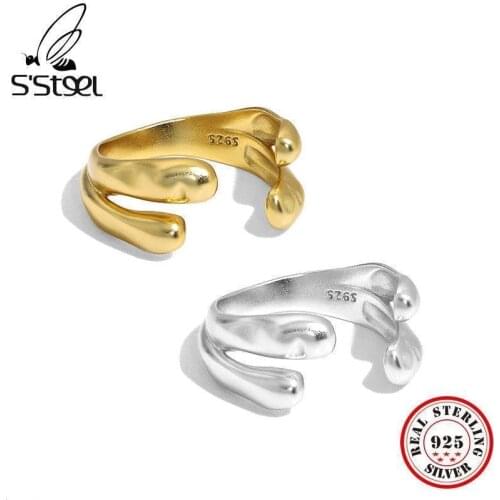 SSTEEL Minimalist Adjustable Rings For Women 925 Sterling Silver Geometric Designer Personalized Ring 2021 Trend Fine Jewelry