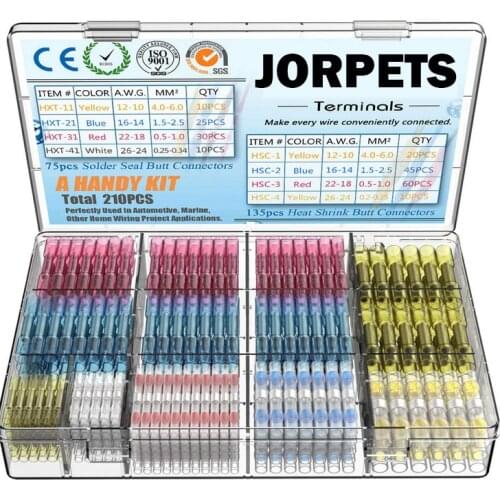 640PCS Heat Shrink Connectors Waterproof Solder Wire Connectors & Heat Shrink Butt Crimp Connectors - Electrical Connectors