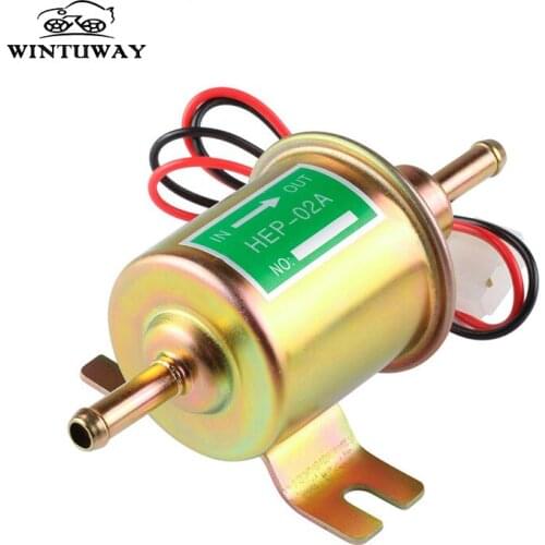 WINTUWAY Motorcycle Fuel Pump 12V Electric Low Pressure Bolt Fixing Wire Diesel Petrol HEP-02A For Car Fuel Supply System