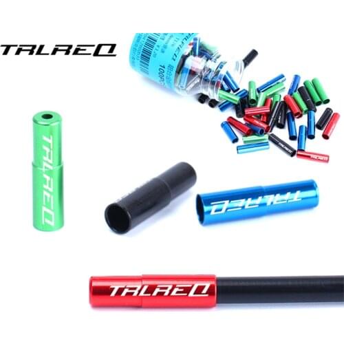TRLREQ Aluminum Alloy MTB Road Bike Hydraulic 5mm Brake Wire Cable Line End Cap Bicycle 4mm Shift Cable End Cap Cover 10Pcs