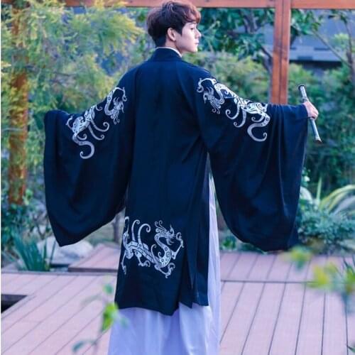 Traditional chinese clothing for men male overcoat outerwear oriental winter trench coat men trenchcoat clothes 2018 TA1171