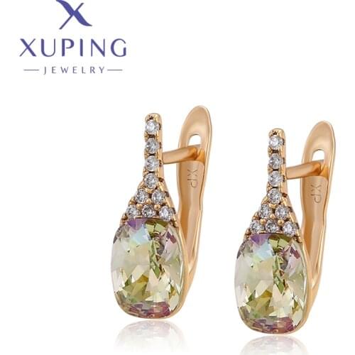 Xuping Jewelry Fashion New Arrival Square Shaped Crystals Earrings for Women Girl Party Gift 810658128