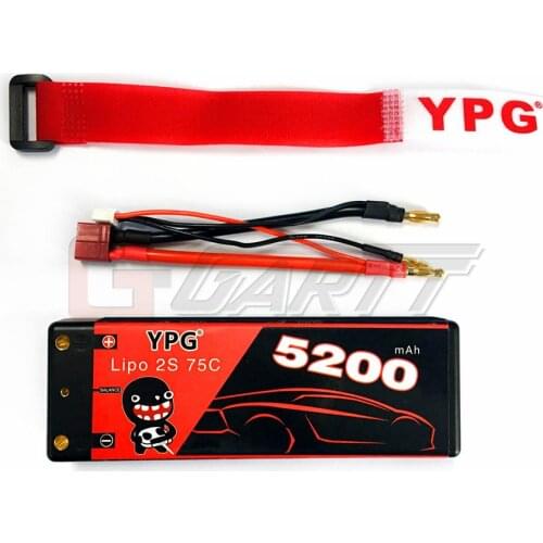 YPG 5200mAH 7.4V 75C 2S Lipo Battery For RC Model Car Boat Truck Buggy