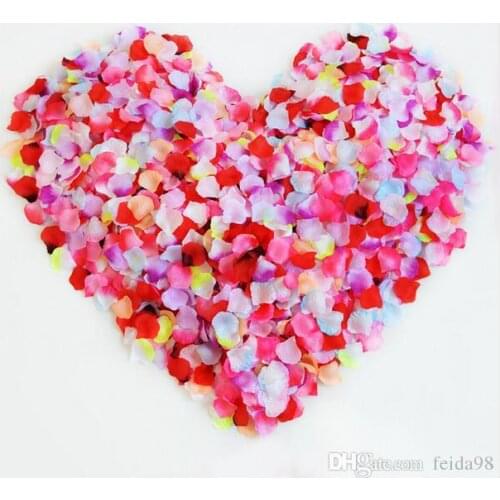 20 Colors Silk Rose Petals Leaves Artificial Flowers Petals Wedding Decoration Party Decor Festival Table Decorative 50bag/Lot