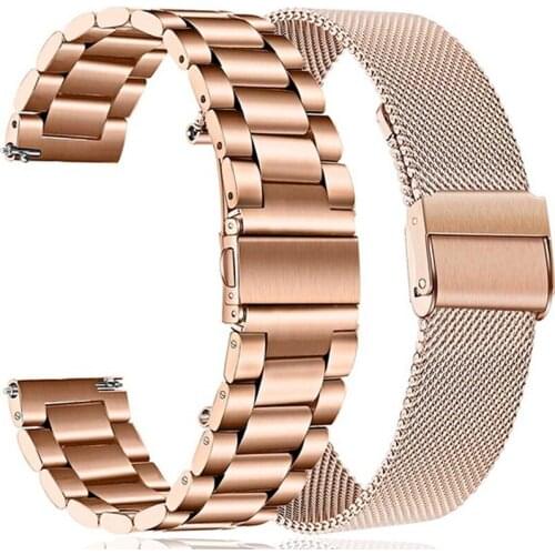 20MM Stainless Steel Straps For Samsung Galaxy Watch 42MM/Active 2 40MM/44MM Gear S2 Classic/Gear Sport Smart Watchband Correa