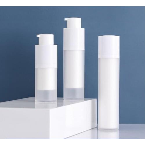 30ml frosted rotate airless bottle with white pump for lotion/emulsion/serum/foundation skin care cosmetic packing