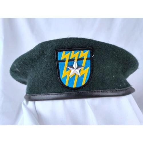 Us Army 12th Special Forces Group Wool Blackish Green Beret ONE STAR BRIGADIER GENERAL RANK INSIGNIA Military Hat 1961~1994