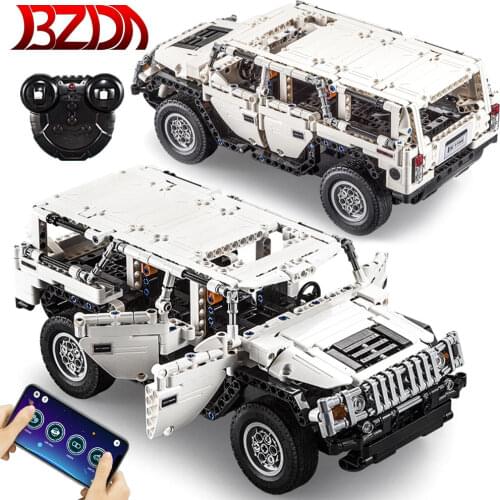 BZDA Warrior H2 Rc Car Building Blocks Creator APP Remote Control Vehicle Model Bricks Toys Gift For Children Boys Toy 575PCS