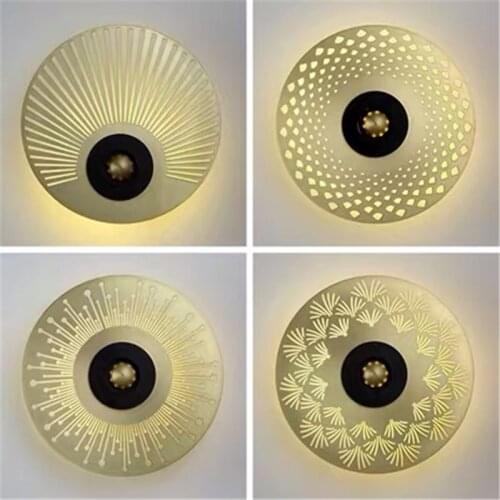 Creative Art Disc Hollow Metal Wall Lamp Hotel Bedroom Bedside Restaurant Bedroom Aisle Corridor Porch Lights