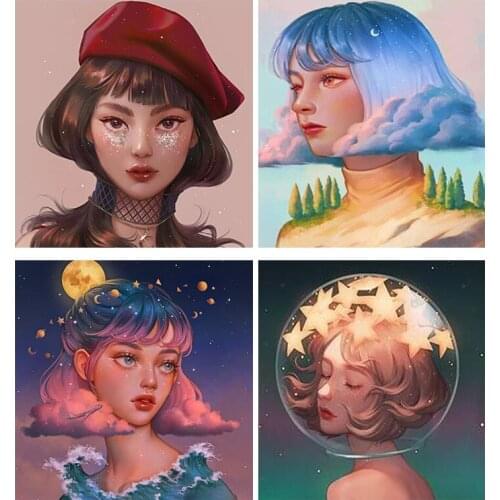 New Sale DIY Diamond Painting cartoon girl 3D Full Square/round Diamond Embroidery Kit Diamond Mosaic pattern Christmas gift