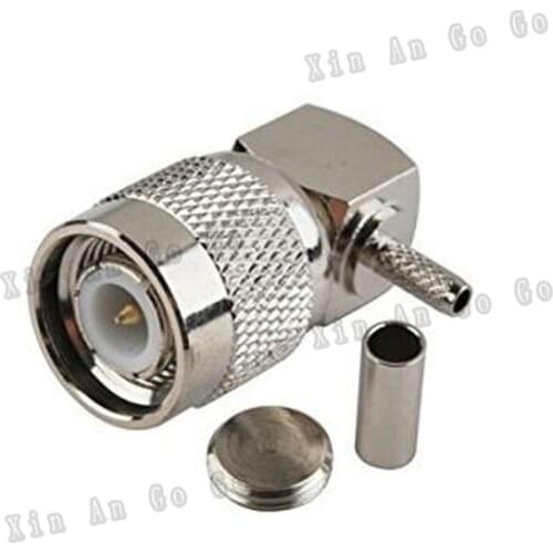TNC male crimp RF connector TNC male right angle Plug Crimp for RG316 RG174 LMR100 coaxial cable fast ship