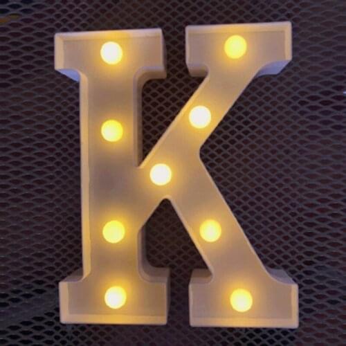 LED Letter Lights Sign Letters Night Light Battery Powered Alphabet Lights Lamp for Wedding Birthday Party Decoration JW