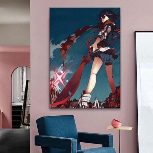 Anime Poster Kill La Kill Matoi Ryuuko Canvas Painting Wall Decor Wall Art Picture for Living Room Decoration Home Decor