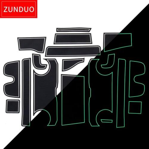 ZUNDUO Anti-Slip Gate Slot Mat For Suzuki XBEE MN71S Interior Cup Holders Non-slip mats Accessories 18pcs Car sticker