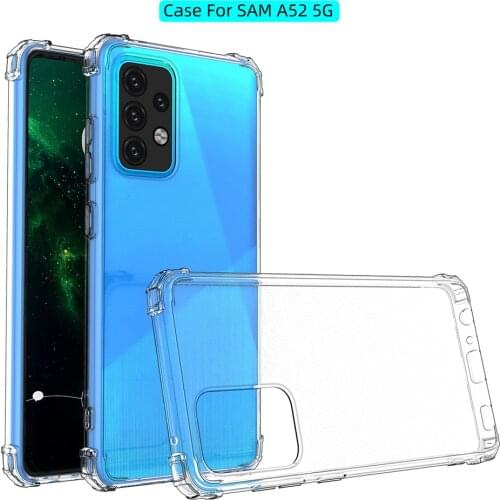 Shockproof Cases For Samsung Galaxy A52 5G A526 6.5" Fundas Coque Transparent Soft Silicone Cover Samsung A52 A525 Clear Bumper