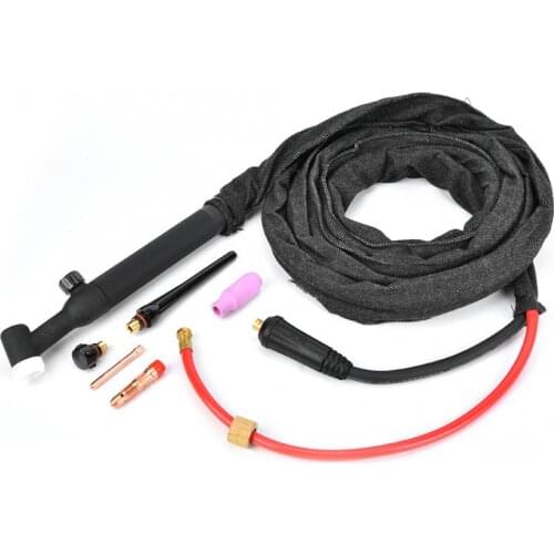 WP26V TIG Torch 4m Cable Air Cooled Welding Gun 200A EU Plug Arc Welding Torch Flexible Head G3/8 Connector TIG Welding Torch