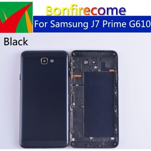 10Pcs\lot J7Prime For Samsung Galaxy J7 Prime G610 G610F On7 2016 Housing Battery Cover Back Cover Case Rear Door Chassis Shell