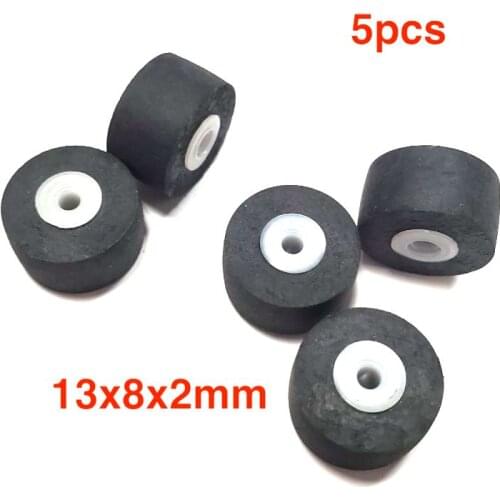 5pcs 13mmx8x2 pinch roller for Sharp GF777 9292 6060 Sanyo 9494 Sony 190 belt pulley rubber audio tape recorder cassette deck