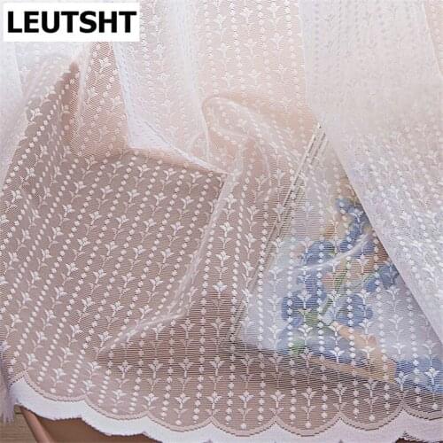 White Tulle Sheer Strip Curtains Lace Forkids Child Living Room Bedroom Window Plane Small Translucent Curtains Curtain Sheer