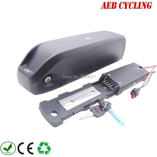 Free shipping Hailong-plus down tube ebike battery case 65 Pcs 18650 cells ebike USB shark battery case for fat tire bike