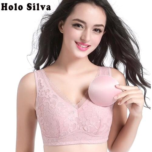 Women Sexy Lace Bra Wirefree Padded Push Up Bra Sleep Breathable Crop Top Casual Bra For Women Lace Bralette Women Sleep bra New