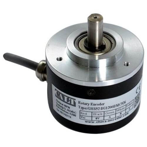 CALT high resolution GHS52 8mm shaft npn push-pull 5V line driver incremental quadrature optical encoder