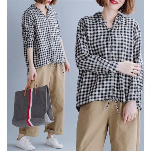 Блузки в клетку DUTRIEUX China At AliExpress