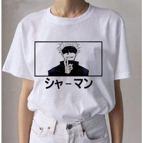 Jujutsu Kaisen T-Shirt Japanese Anime Men Kawaii Tops Yuji Itadori Graphic Tees Plus Size Women Clothing Harajuku Unisex Tshirt