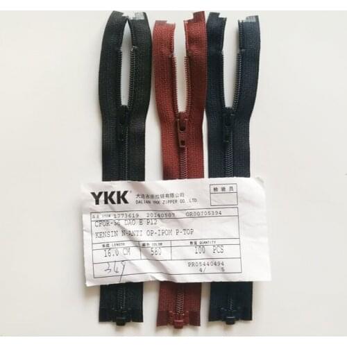 30pcs/lot Ykk 3# Short Nylon Coil Zipper 16cm Open-End Kids Pet Jacket Coat Clothing Red Black Blue Navy Sewing Accessories