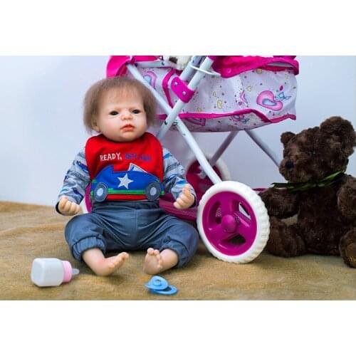 NPK Handmade Reborn Dolls 52 CM Realistic Soft Silicone Vinyl Baby Dolls Bebes Reborn brinquedos For COLLECTION